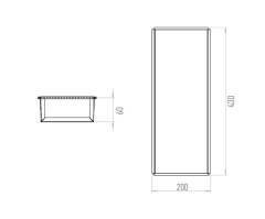 Ayvalık Tost Ekmeği Tavası Kalıbı Tekli 20x43 h6 cm