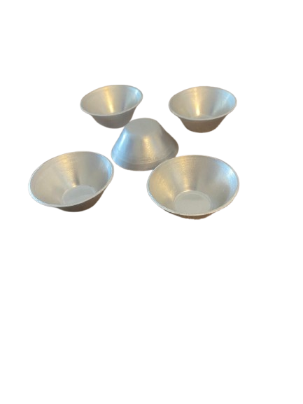 Alüminyum Petifür Kalıbı Yuvarlak Büyük 25 Adet