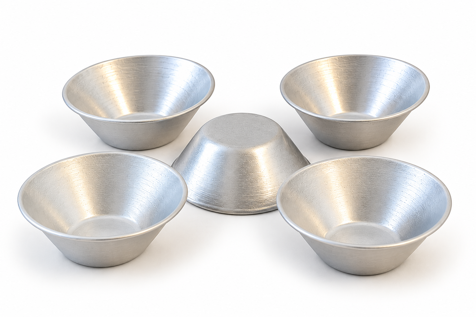 Alüminyum Petifür Kalıbı Yuvarlak Büyük 25 Adet