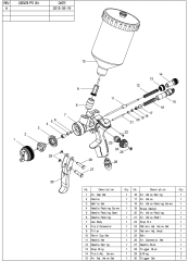 Gıda  Boya Tabancası Airbrush 1,3 mm Profesyonel Gold