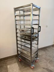 Tepsi Taşıma Arabası GN 2/1  53,5x65 cm 12 Tepsi Kapasiteli