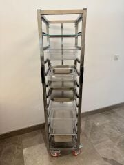 Tepsi Taşıma Arabası GN 2/1  53,5x65 cm 12 Tepsi Kapasiteli