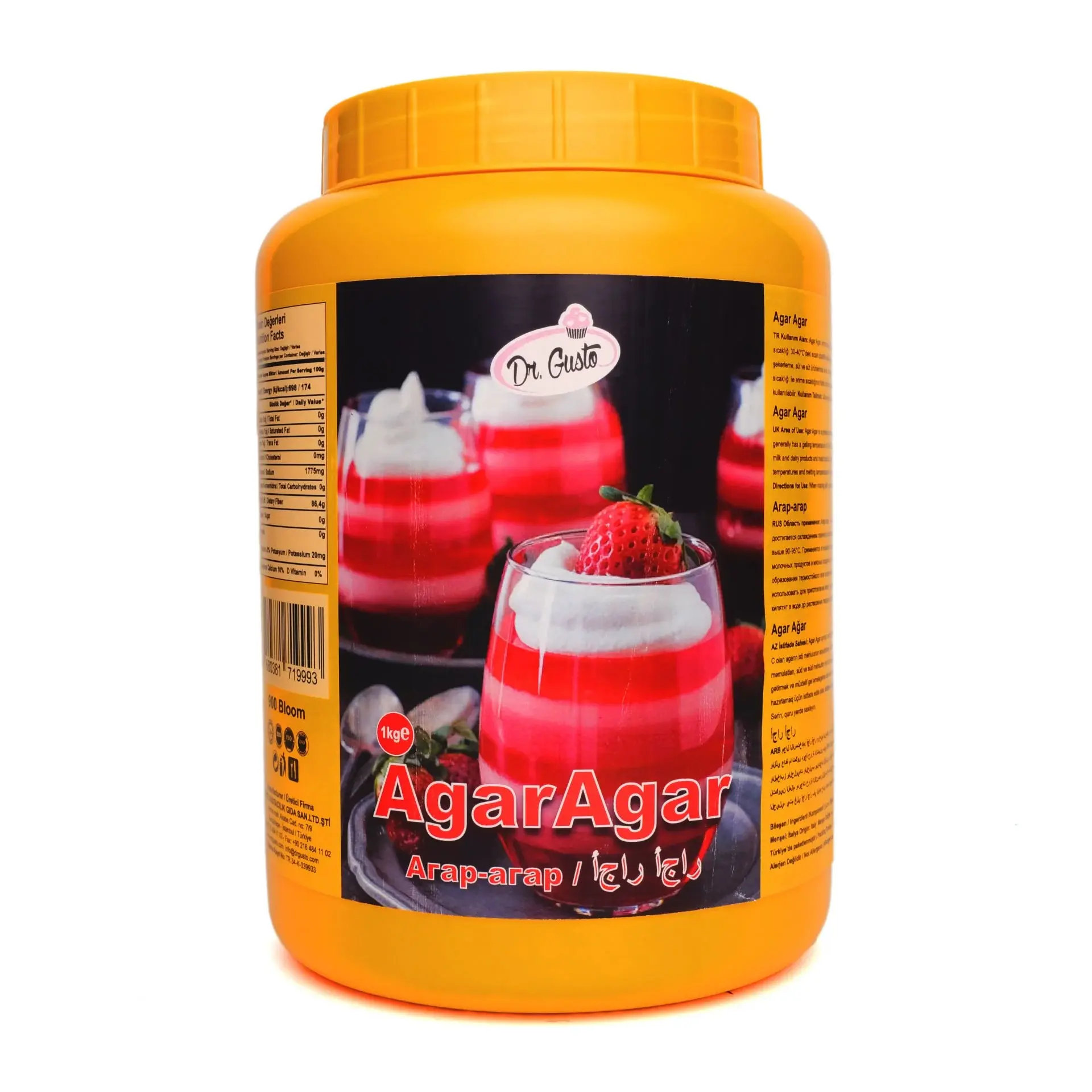 DR. GUSTO KATKI MADDESİ AGAR AGAR - 1000 GR