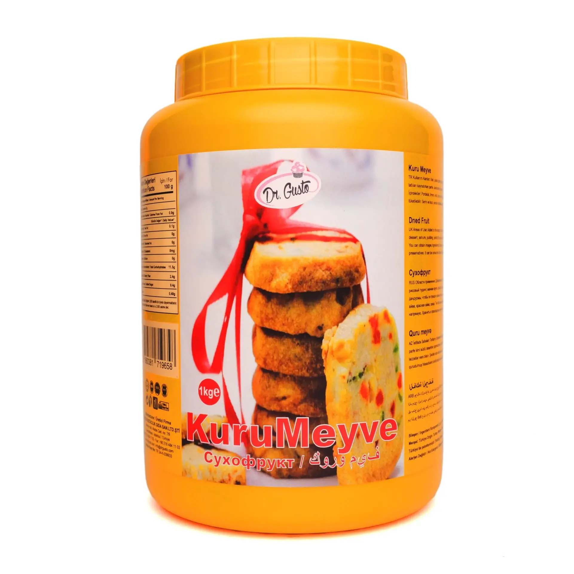 DR. GUSTO KATKI MADDESİ KURU MEYVE PARÇACIKLARI - 1000 GR