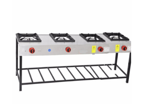 4 Lü Uzun Lokanta Ocağı Gazlı ve Lpg Li 192X47X70 cm