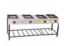 4 Lü Uzun Lokanta Ocağı Gazlı ve Lpg Li 192X47X70 cm