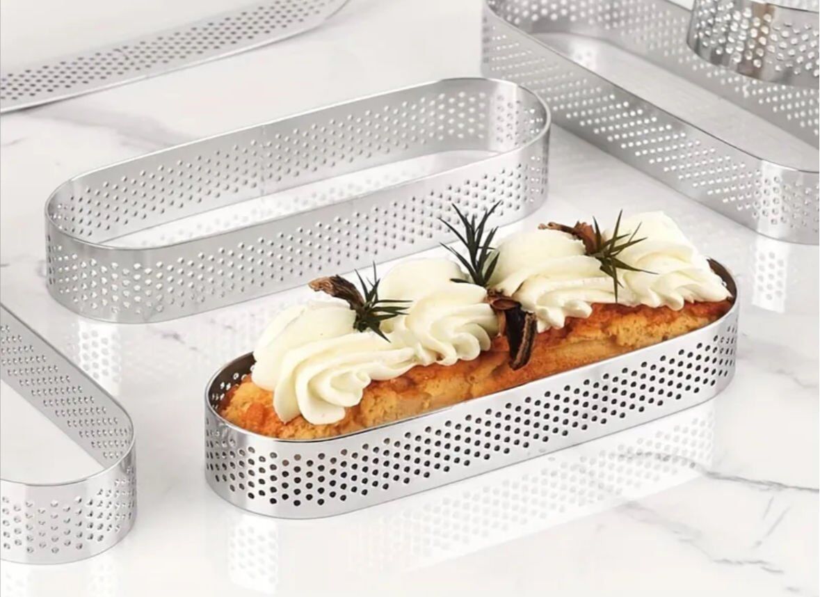 Pasta Çemberi Elips Yuvarlak Delikli 14x6 h 2,5 cm