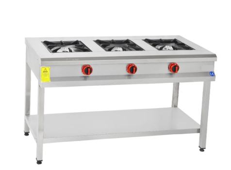 3 Lü Taban Raflı Ocak Gazlı ve Lpg Li 130X50X85 cm HMK-TBOG 1350