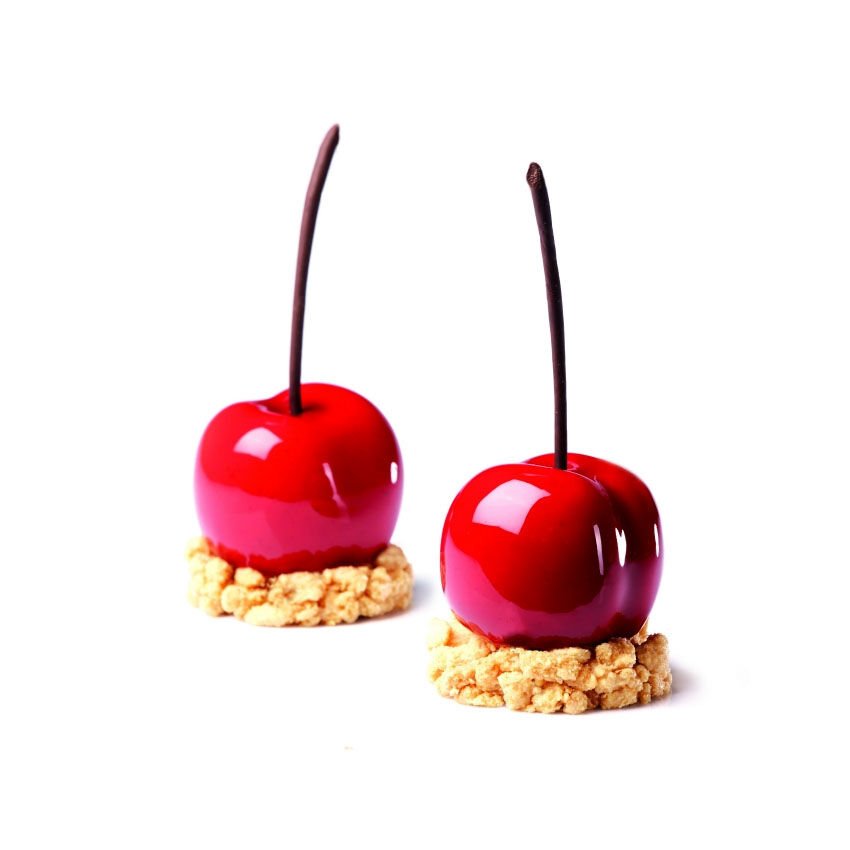 Pavoni Pavoflex Silikon Tutti Frutti 3D Kalıp, Kiraz/Şeftali, 58mm x 53mm x 46mm H, 20 boşluklu