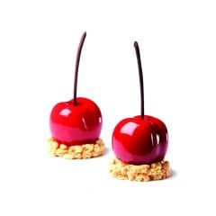Pavoni Pavoflex Silikon Tutti Frutti 3D Kalıp, Kiraz/Şeftali, 58mm x 53mm x 46mm H, 20 boşluklu