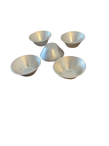 Alüminyum Petifür Kalıbı Yuvarlak Küçük 25 Adet