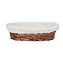 Hasır Bezli Oval Ekmek Sepeti 28 Cm
