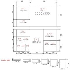 Gastronom Küvet Paslanmaz 1/2-150 mm