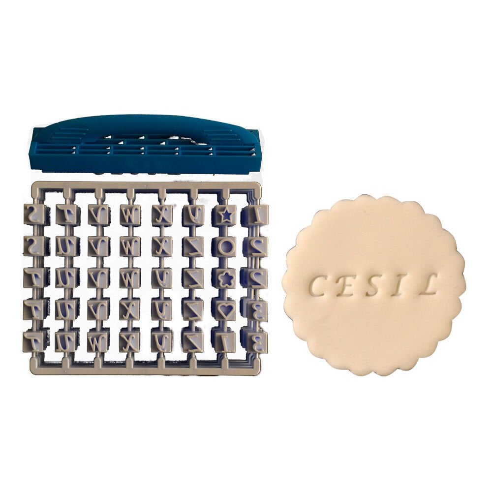 ALFABE KURABİYE KAŞESİ İTALİK 4 LÜ SET