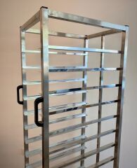 Tepsi Taşıma Arabası Paslanmaz 40x60 cm 15 tepsili