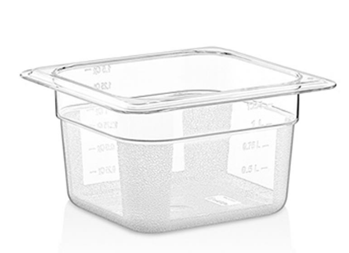 Polikarbon Küvet GN 1/6 150 mm Şeffaf