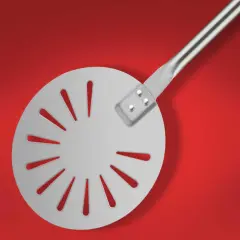 Delikli Pizza Küreği 18 Cm Paslanmaz Çelik