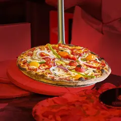 Pizza Küreği 22 Cm, Paslanmaz Çelik, Delikli Yuvarlak