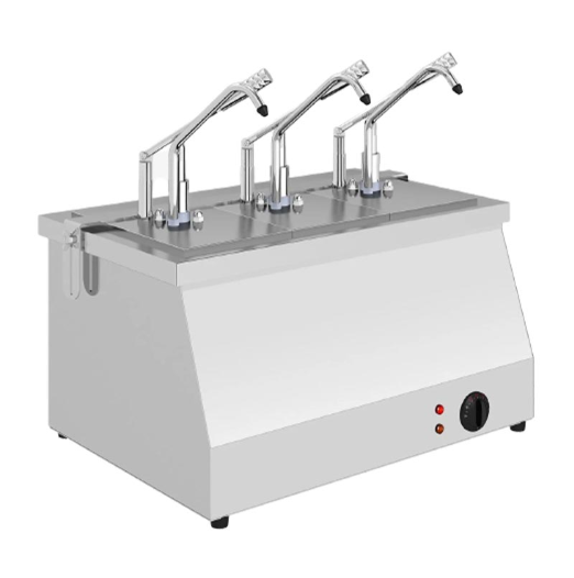 Kalando KD-021 Benmari Isıtmalı Paslanmaz Çelik Sos Pompası, GN 1/4, 3x5.25 L