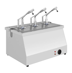 Kalando KD-021 Benmari Isıtmalı Paslanmaz Çelik Sos Pompası, GN 1/4, 3x5.25 L
