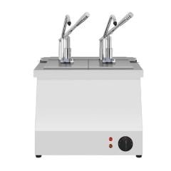 Kalando KD-021 Benmari Isıtmalı Paslanmaz Çelik Sos Pompası, GN 1/4, 2x5.25 L