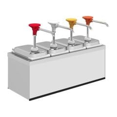 Kalando KDS-003 Stantlı Basmalı Paslanmaz Çelik Sos Pompası, 4x1,9 L