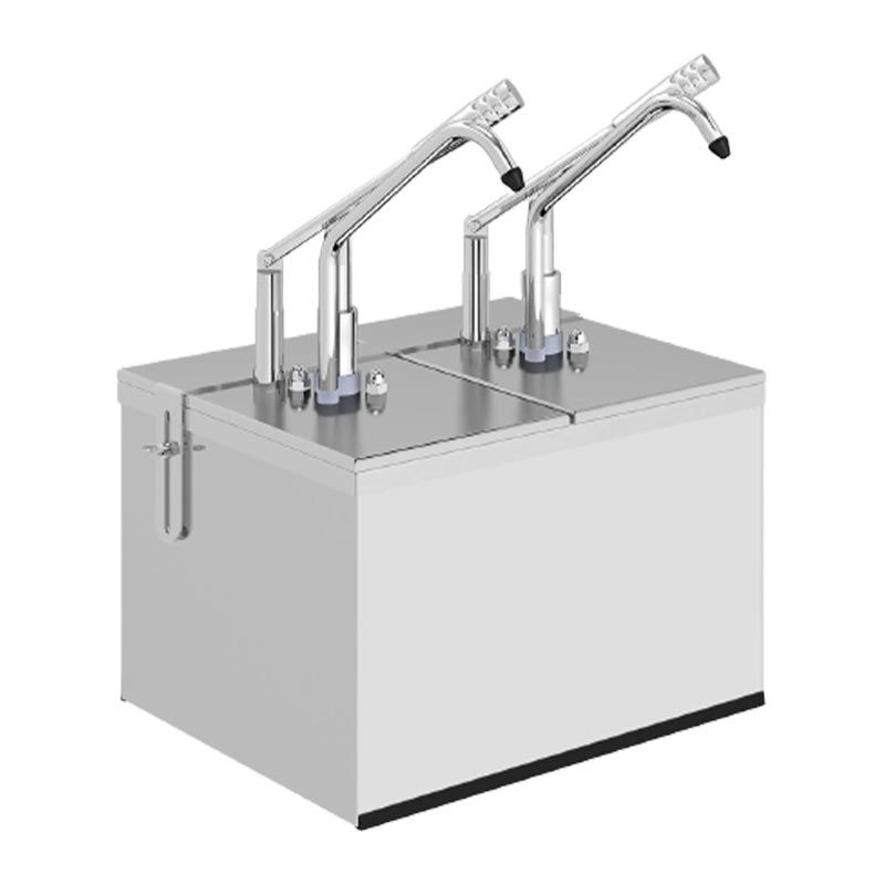 Kalando KDS-003 Stantlı Basmalı Paslanmaz Çelik Sos Pompası, 4x1,9 L