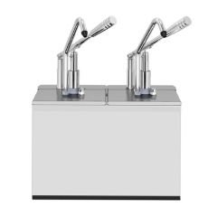 Kalando KD-216 Paslanmaz Çelik Kollu İkili Sos Pompası Standı, 1/6 GN, 2x3 L