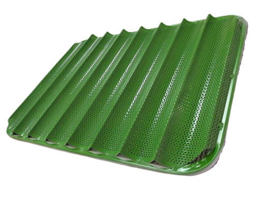 Baget Ekmek Tavası 8 Göz Teflonlu - 60x80 CM