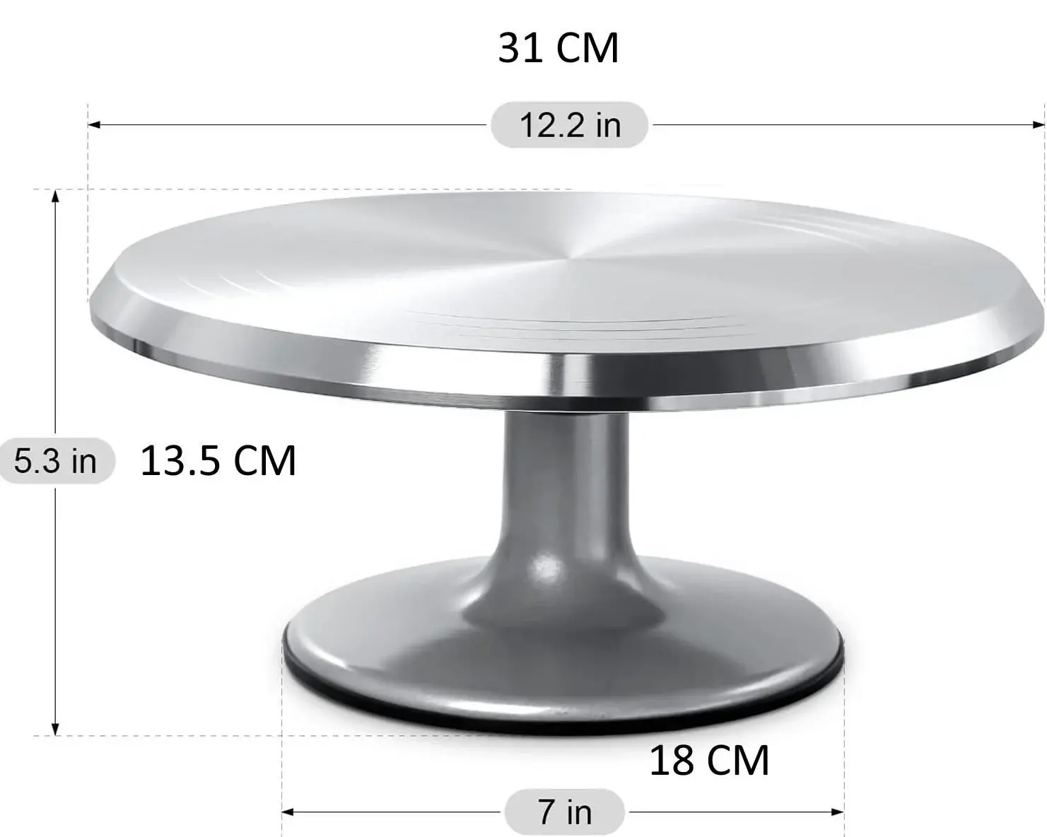 İthal Pasta Sıvama Standı Döküm 30 cm Çap