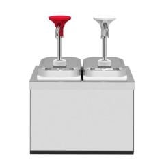 Kalando KDS-003 Stantlı Basmalı Paslanmaz Çelik Sos Pompası, 2x1,9 L