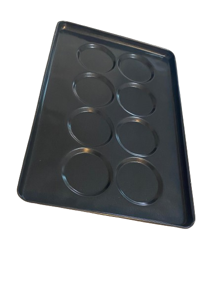 Hamburger Tavası 8 Göz Teflon 40x60 CM