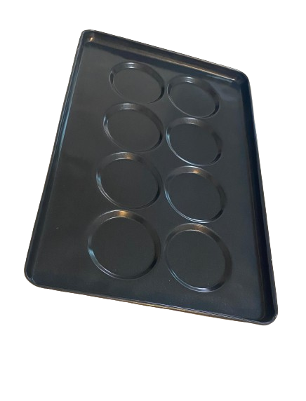 Hamburger Tavası 8 Göz Teflon 40x60 CM