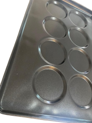 Hamburger Tavası 8 Göz Teflon 40x60 CM