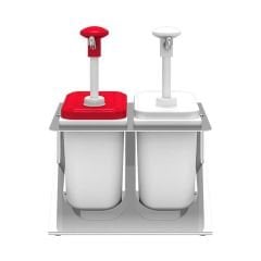 Kalando KDP-003 Z Standlı Basmalı Paslanmaz Çelik Sos Pompası, 2x1.9 L
