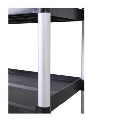 Plastik Servis Arabası, 103x50x96 cm, Siyah
