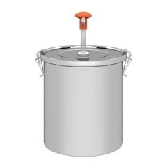 Kalando KD-01610 Paslanmaz Çelik Kilitli Basmalı Sos Pompası, 10 L, Turuncu