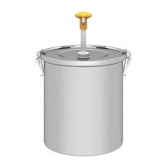 Kalando KD-01610 Paslanmaz Çelik Kilitli Basmalı Sos Pompası, 10 L, Sarı