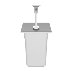 Kalando KD-002 Basmalı Paslanmaz Çelik Sos Pompası, GN 1/4, Beyaz