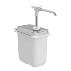 Kalando KDS-003 Basmalı Paslanmaz Çelik Sos Kabı, 1.9 L, Beyaz