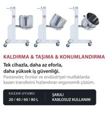 Şarjlı Kazan Taşıma Arabası