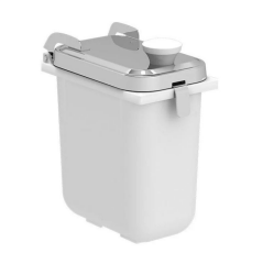 Kalando KDS-003 Kapaklı Paslanmaz Çelik Sos Kabı, 1.9 L, Beyaz