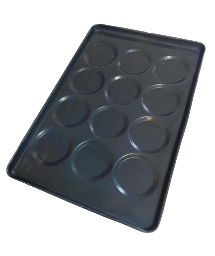 Hamburger Tavası 12 Göz Teflon 40x60 CM