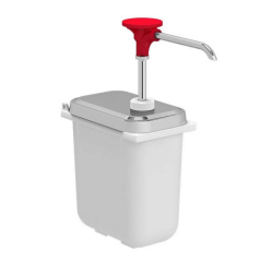Kalando KDS-003 Basmalı Paslanmaz Çelik Sos Kabı, 1.9 L, Kırmızı