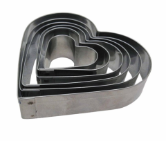 Volovan Kalp Kurabiye Çember Kalıbı 6'lı Kopat