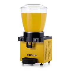 Samixir Panaromik Analog Soğuk İçecek Dispenseri Fıskiyeli 22 Litre Sarı S22.AY