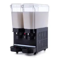 Samixir Klasik Twin Soğuk İçecek Dispenseri Karıştırıcılı 20+20 Litre Siyah 40.MMB
