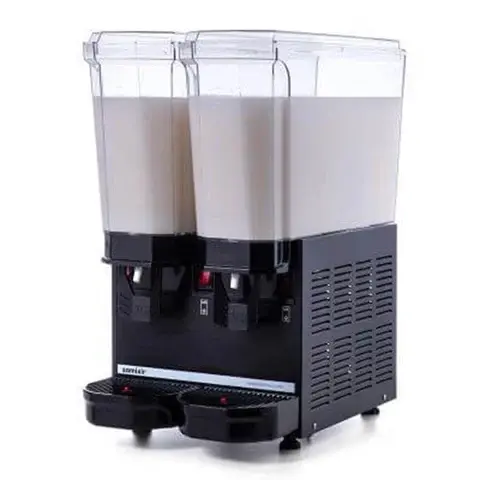 Samixir Klasik Twin Soğuk İçecek Dispenseri Karıştırıcılı 20+20 Litre Siyah 40.MMB
