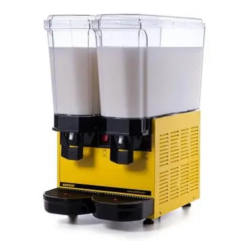 Samixir Klasik Twin Soğuk İçecek Dispenseri Karıştırıcılı 20+20 Litre Sarı 40.MMY