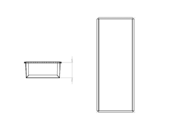 Ayvalık Tost Ekmeği Tavası Kalıbı Tekli 18x50 h5 cm